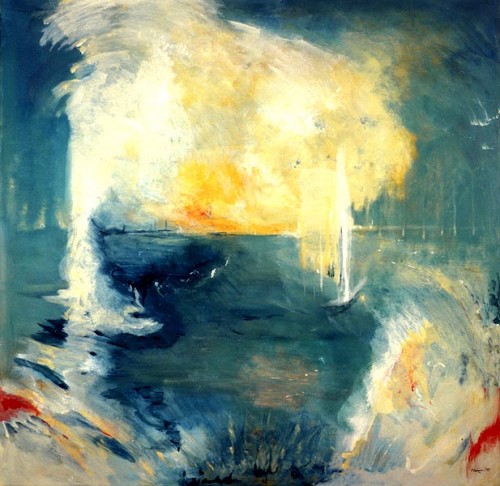 Fotograf: Lars Nørgård
Værk  titel: Havside sommer 
Værk  type: Maleri 
Materiale: Acryl på lærred 
Størrelse: 100 x 100 cm 
Færdiggjort: 1997 
Placering: Privateje 