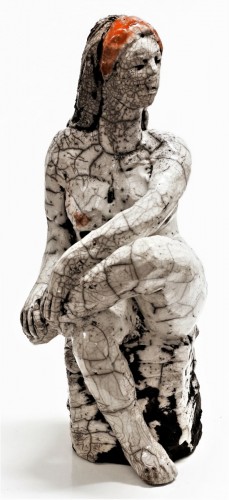 Sculpture made of raku clay - 30 cm high (Sold)
